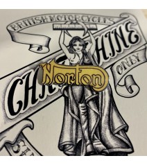 pin's Norton script jaune...