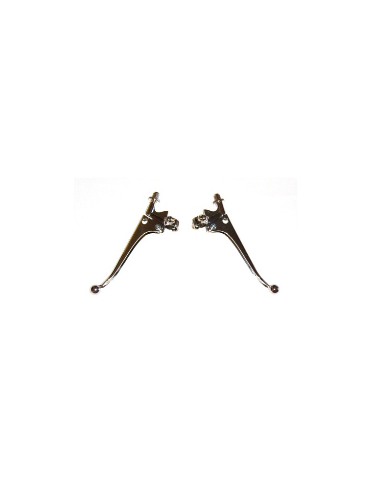 Paire de leviers chromés avec boules et tendeurs (22mm)