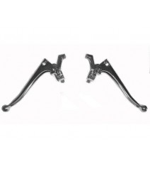 Paire de leviers chromés avec boules mais sans tendeurs (22mm)