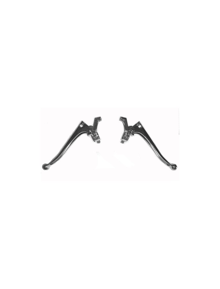 Paire de leviers chromés avec boules mais sans tendeurs (22mm)