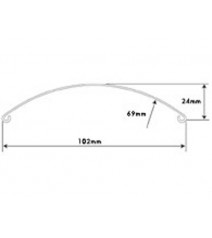 Garde boue universel acier avant 4" x 19"