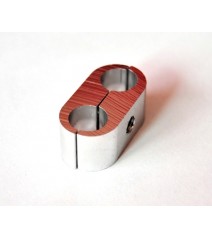 Attache double aluminium pour liaison cable