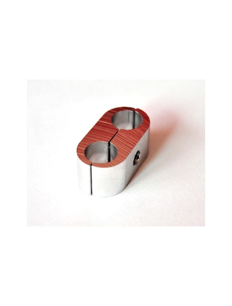 Attache double aluminium pour liaison cable